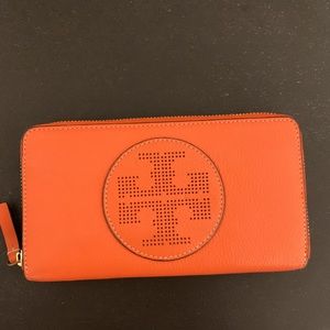 Tory Burch orange wallet
